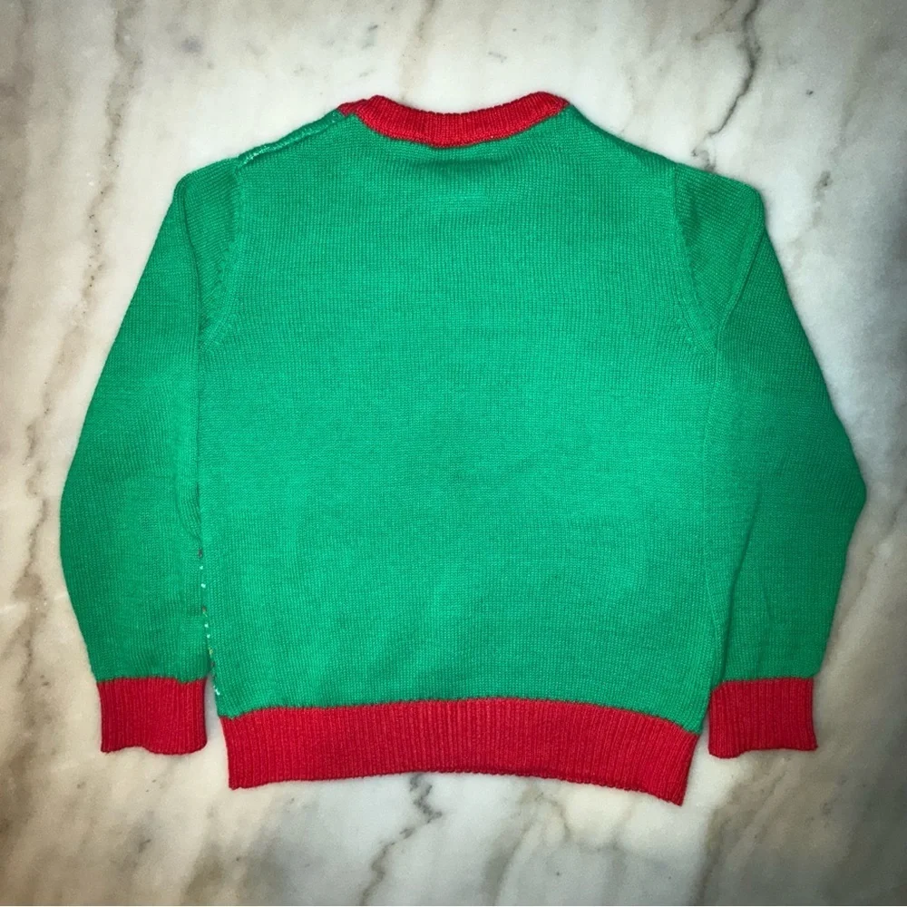 Grinch Christmas knitted ugly Sweater size 6.
